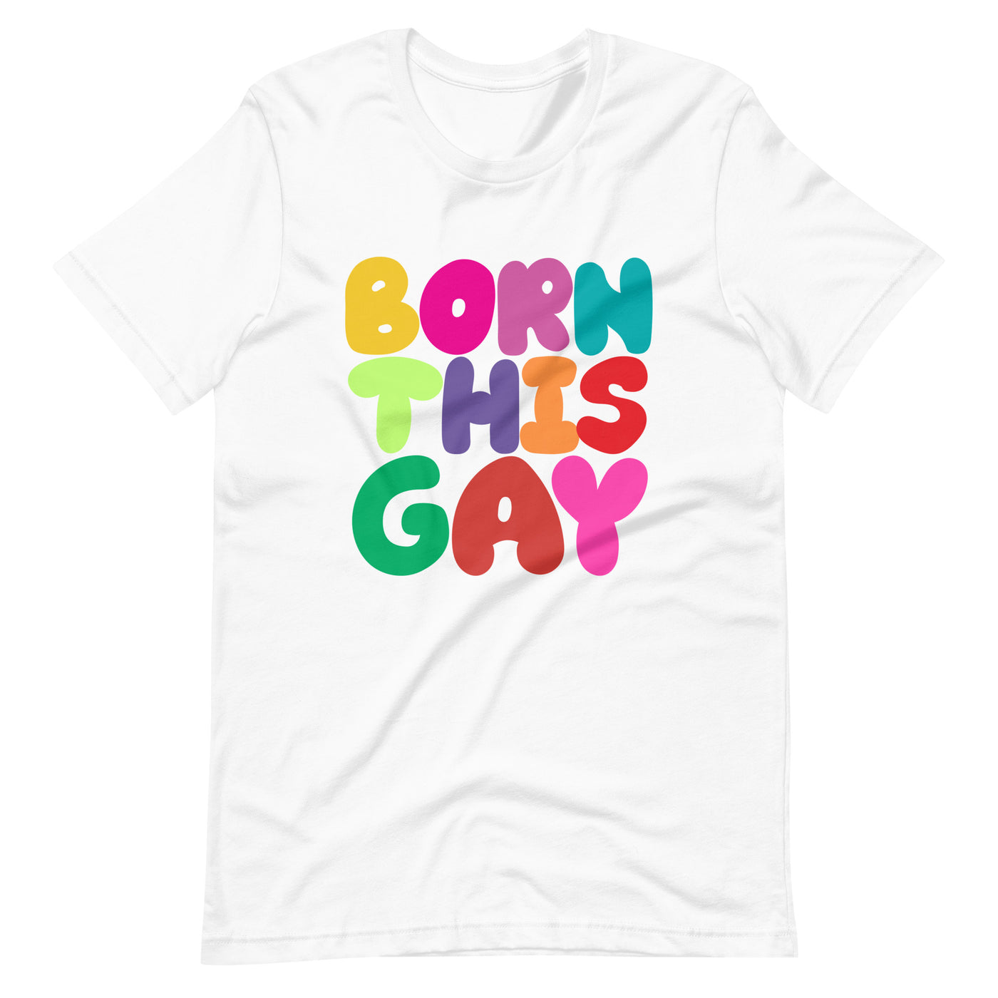 Pride Clothes - Bubbly Charming and Proud Born This Gay Pride T-Shirt - White