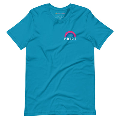 Pride Clothes - I Love Both Bisexual Pride Rainbow TShirt - Aqua