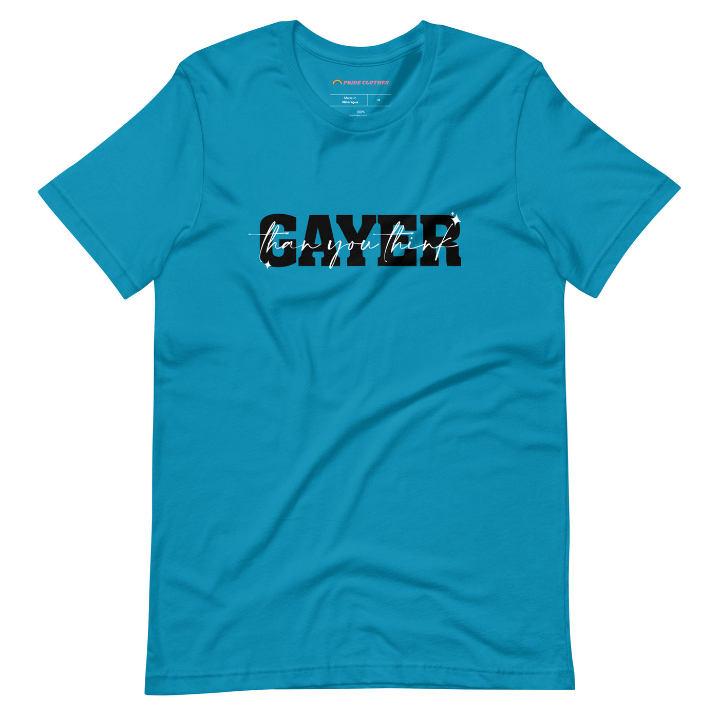 Pride Clothes - Hands Up in the Air and Show That Your Gayer T-Shirt - Aqua