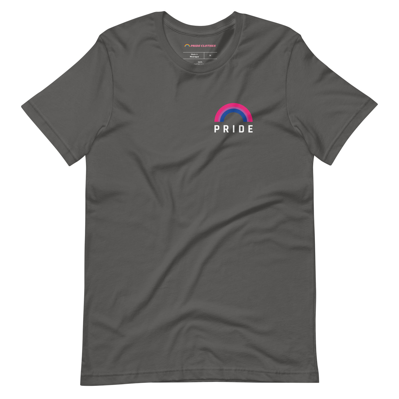 Pride Clothes - I Love Both Bisexual Pride Rainbow TShirt - Asphalt