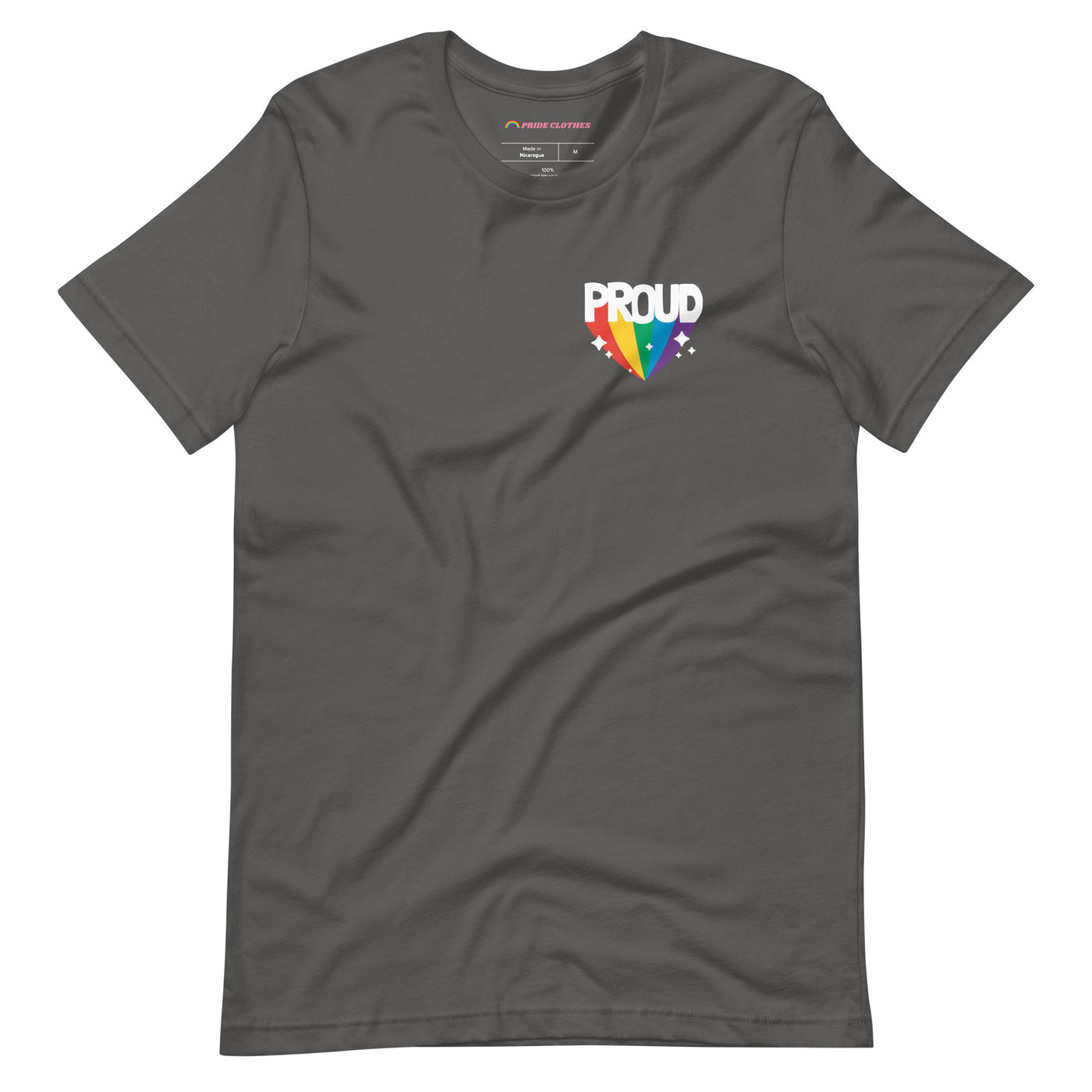 Pride Clothes - Proud of My True Rainbow Colors Gay Pride T-Shirt - Asphalt