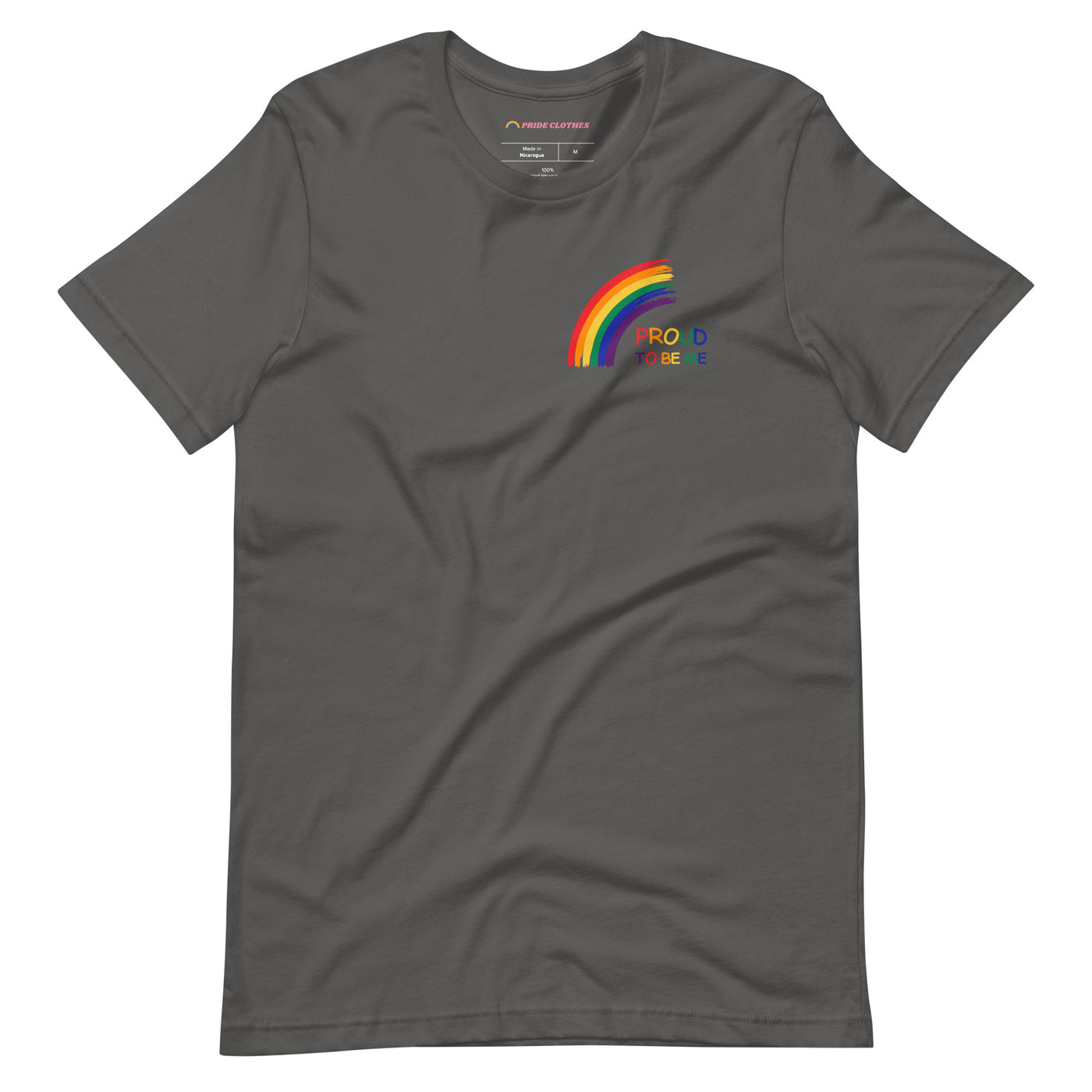 Pride Clothes - Far Beyond Basic Proud to Be Me Rainbow Pride T-Shirt - Asphalt