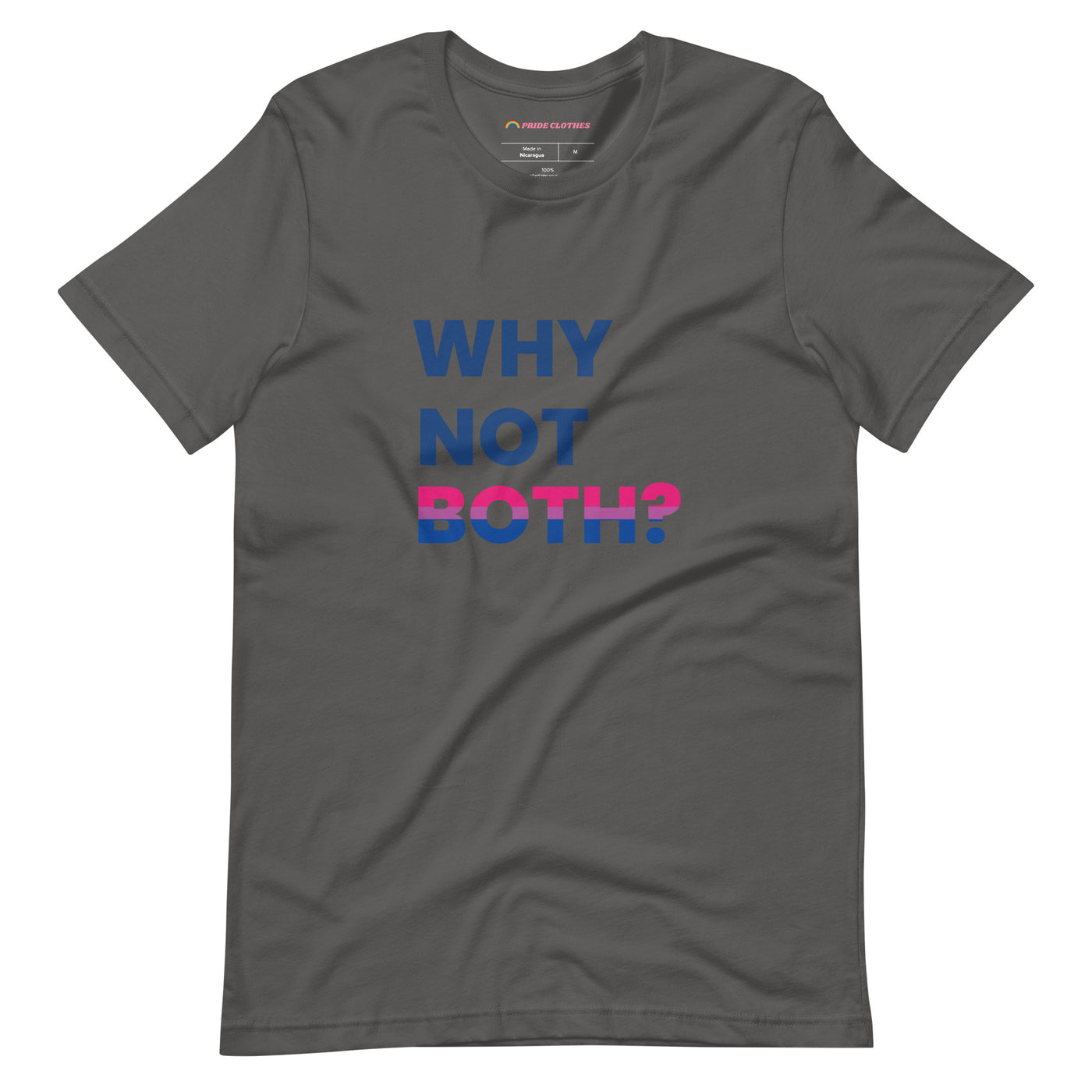 Pride Clothes - Why Limit Yourself to One Why Not Both BI Pride T-Shirt - Asphalt