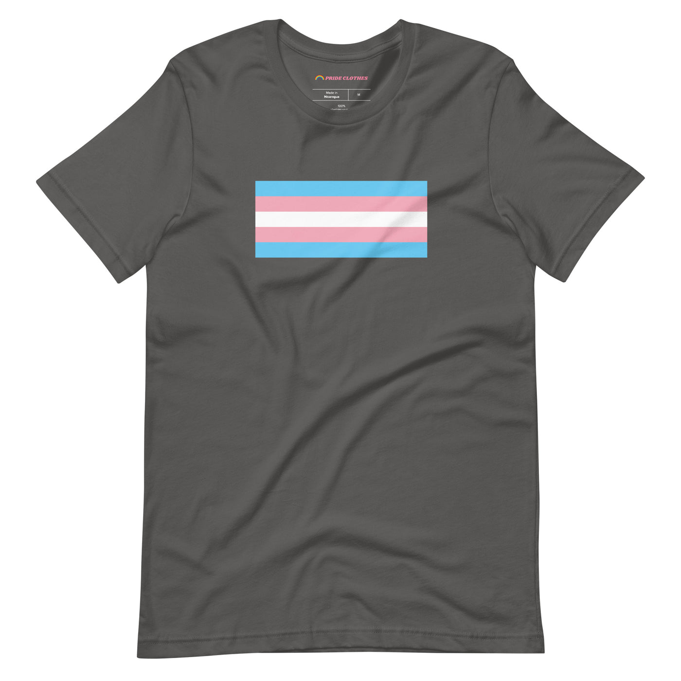 PrideClothes - Transgender Pride Flag T-Shirt - Asphalt