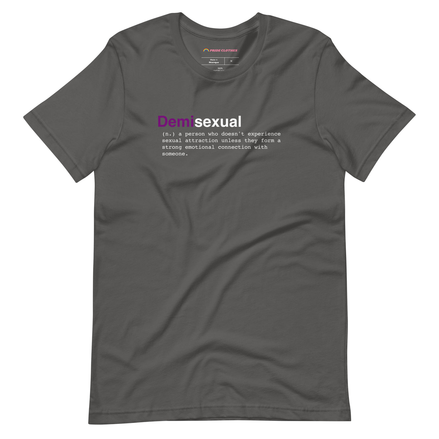 Pride Clothes - Definition of Demisexual Shirt - Asphalt