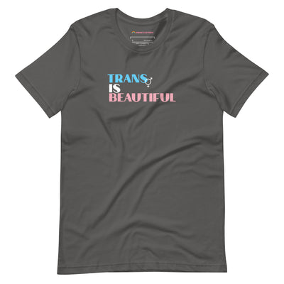 Pride Clothes - Trans Is Beautiful Trans Pride T-Shirt - Asphalt