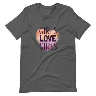 Girls Love Girls Lesbian Pride Flag Colors T-Shirt