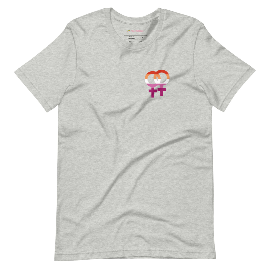 Pride Clothes - Love Loud Symbolic Strength Lesbian Pride T-Shirt - Athletic Heather