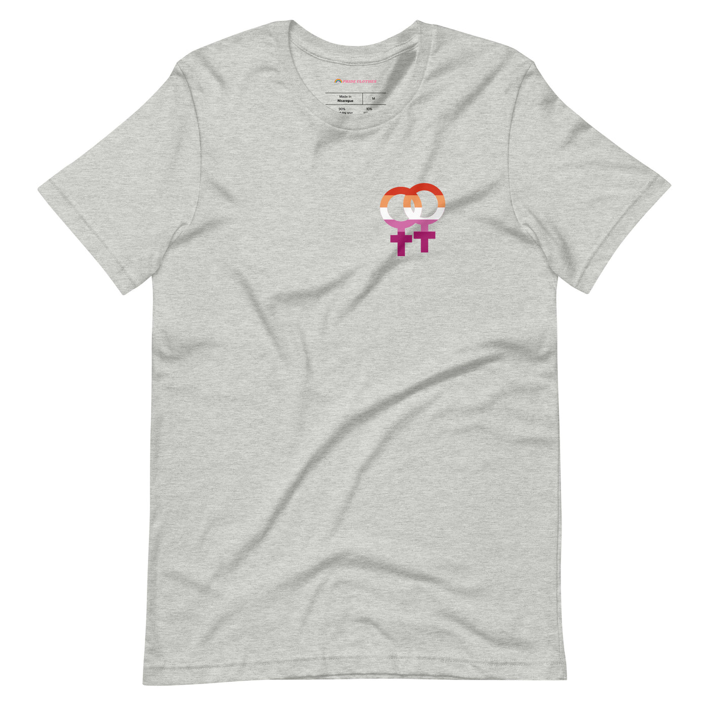 Pride Clothes - Love Loud Symbolic Strength Lesbian Pride T-Shirt - Athletic Heather