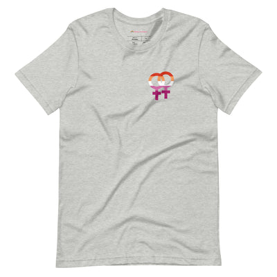 Pride Clothes - Love Loud Symbolic Strength Lesbian Pride T-Shirt - Athletic Heather