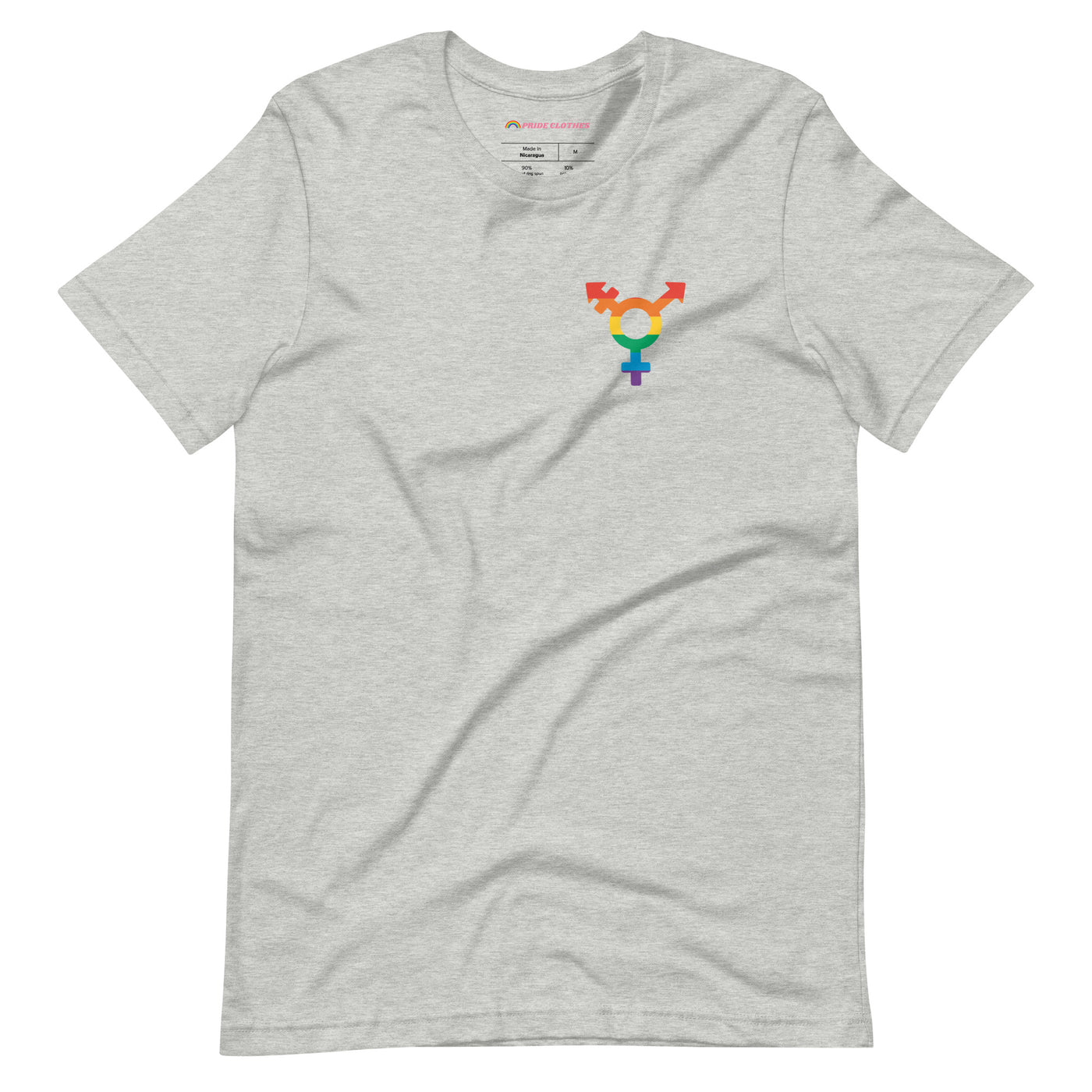 PrideClothes - Trans Pride Colors Symbol Shirt - Athletic Heather