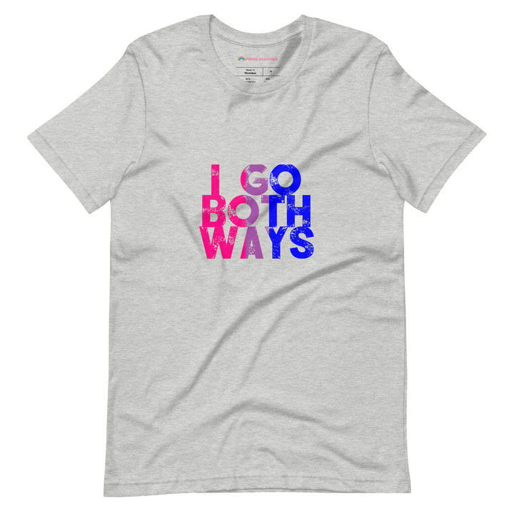Pride Clothes - Bi the Way I Go Both Ways Bisexual Pride T-Shirt - Athletic Heather