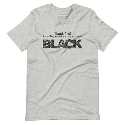 Pride Clothes - Thank You! Proud To Be Black TShirt - Athletic Heather