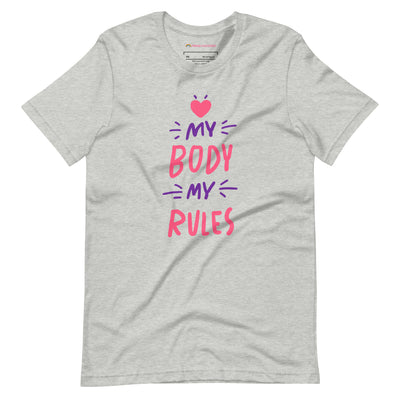 Pride Clothes - My Body My Rules T-Shirt - Athletic Heather