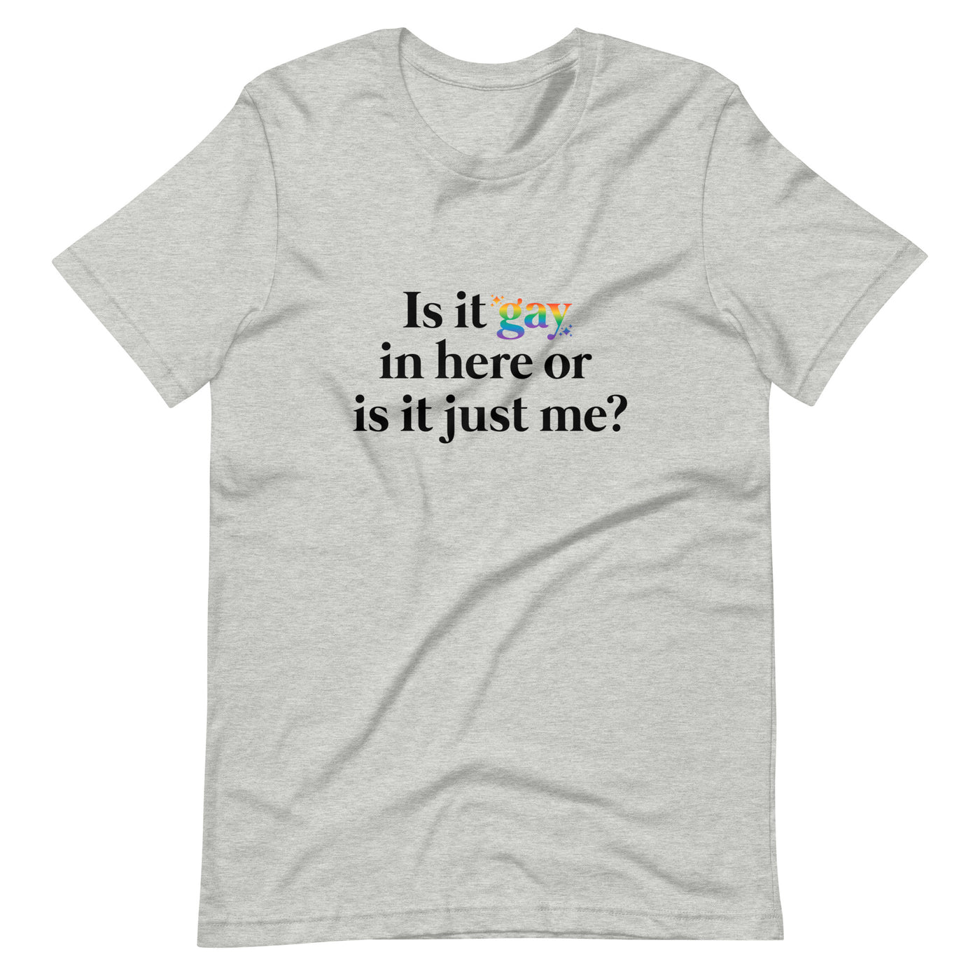 Pride Clothes - Clear the Air and Let It Be Clear Pride Attire T-Shirt - Athletic Heather