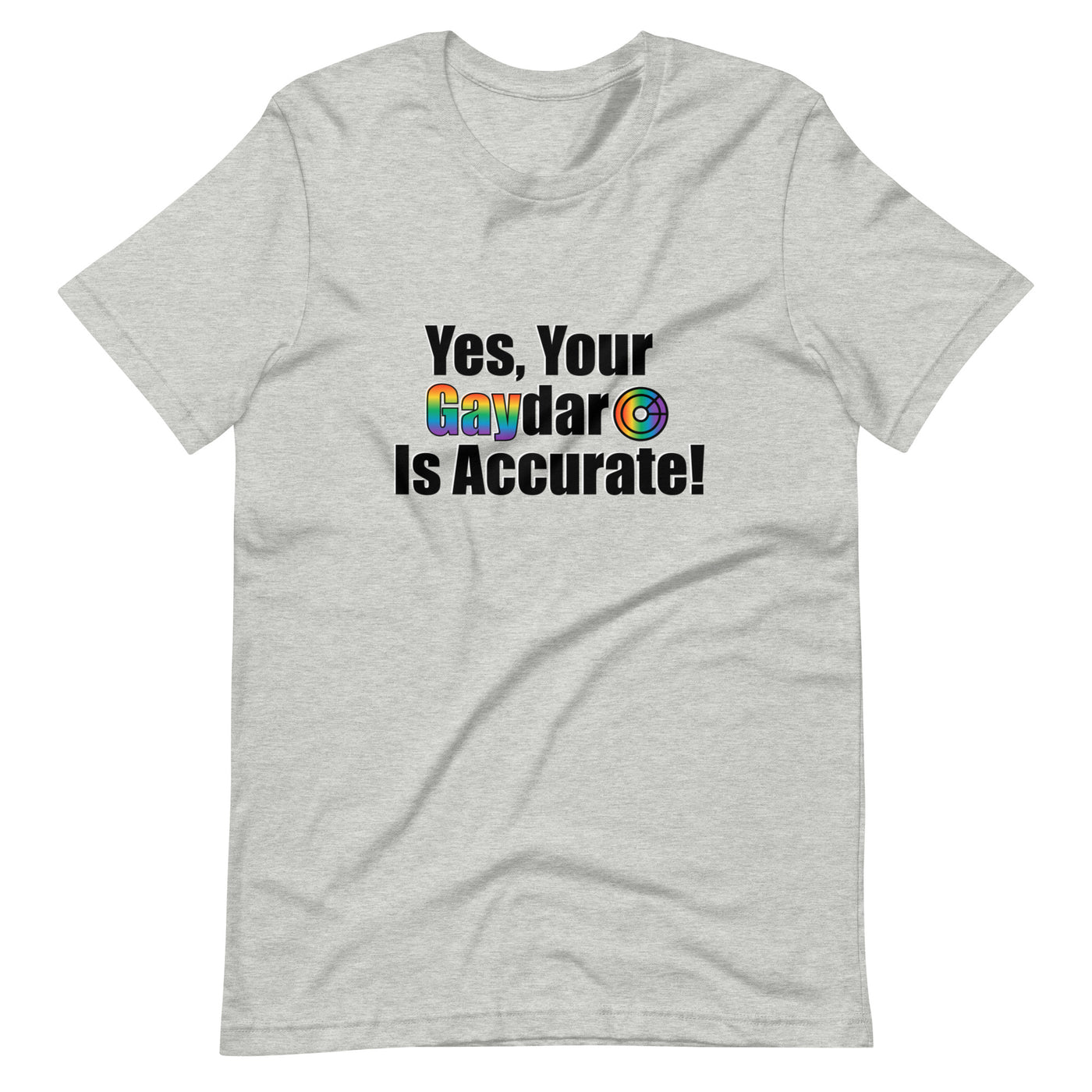 Pride Clothes - Light Every Gaydar Near and Far Gaypride Apparel TShirt - Athletic Heather
