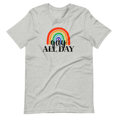 Pride Clothes - Be Proud of Who You Are Gay All Day Pride Wear T-Shirt - Athletic Heather