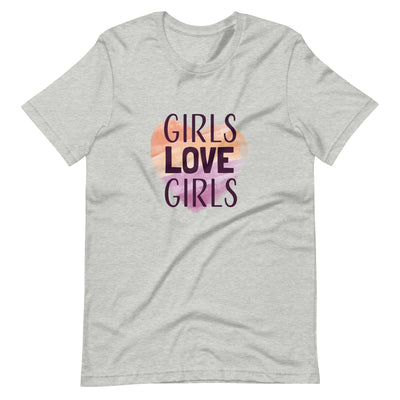 Girls Love Girls Lesbian Pride Flag Colors T-Shirt