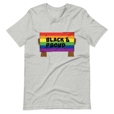 Pride Clothes - Break Down Walls of Oppression Black & Proud T-Shirt - Athletic Heather