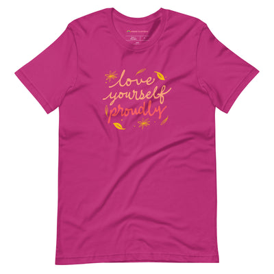 Pride Clothes - Pride Starts with Self-Love Yourself Proudly T-Shirt - Berry