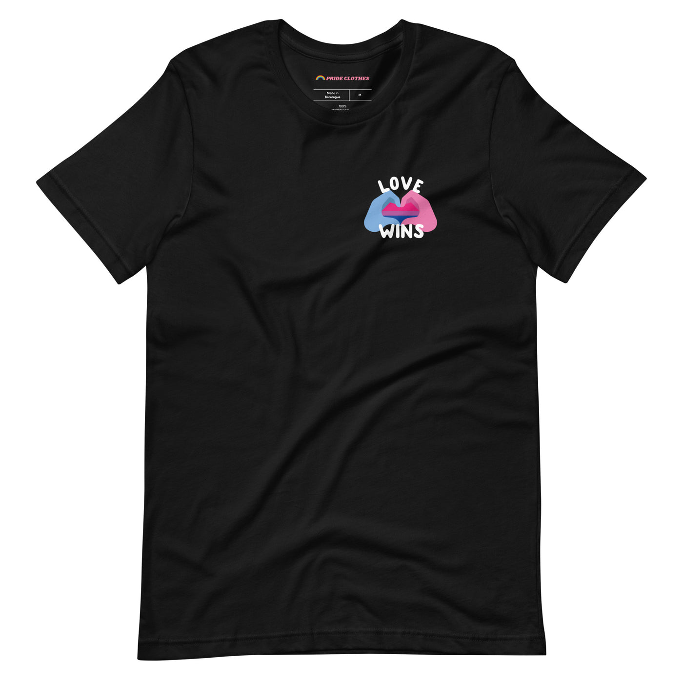 Pride Clothes - I Love Who I Love Bisexual Pride Love Wins T-Shirt - Black
