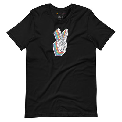 Pride Clothes - Spread Love and Peace Gay Pride Rainbow T-Shirt - Black