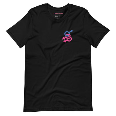 Pride Clothes - Twice the Love Twice the Pride BI Pride Symbol T-Shirt - Black