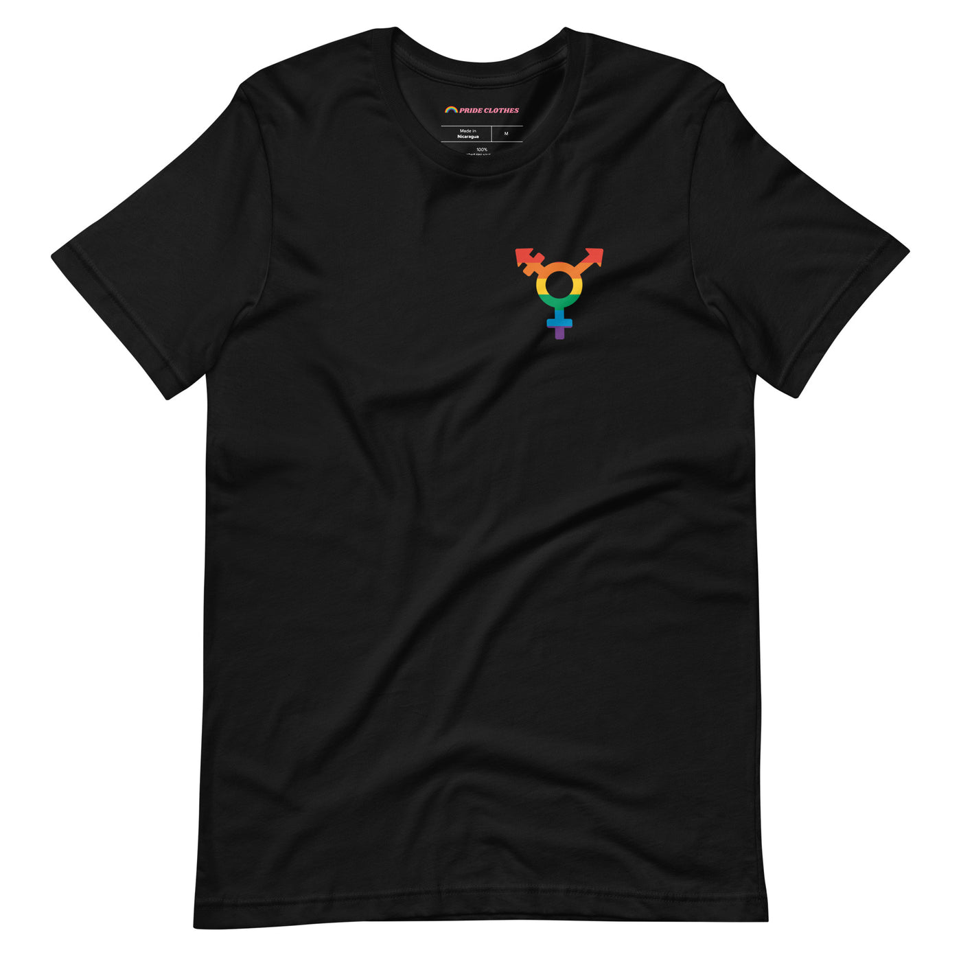 PrideClothes - Trans Pride Colors Symbol Shirt - Black