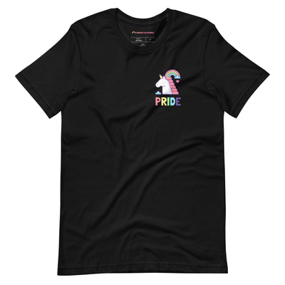 Pride Clothes - Unicorn Magic in the Air Charming Unicorn Pride TShirt - Black