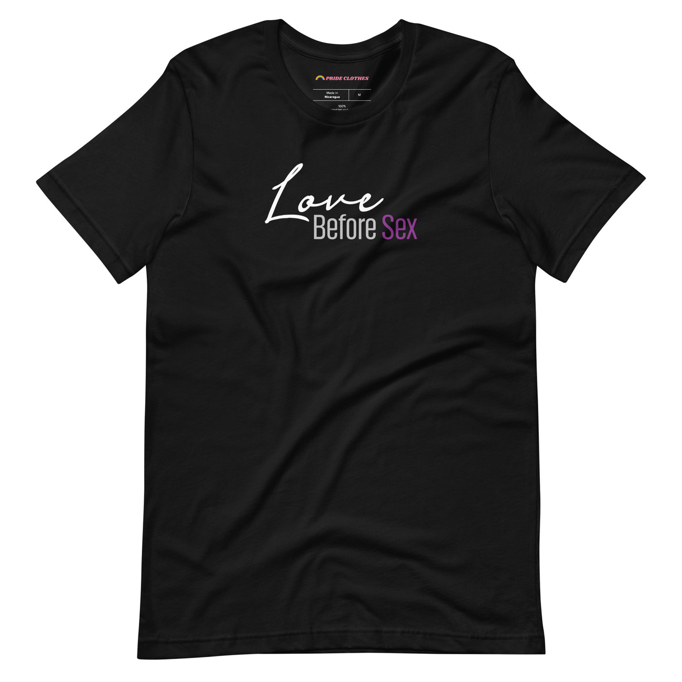 Pride Clothes - Love Before Sex Demisexual T-Shirt - Black