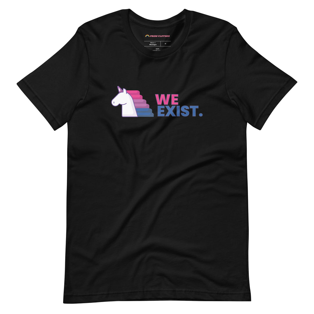 Pride Clothes - Mic Drop & Foot-Stomping We Exist Unicorn Pride TShirt - Black