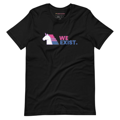 Pride Clothes - Mic Drop & Foot-Stomping We Exist Unicorn Pride TShirt - Black
