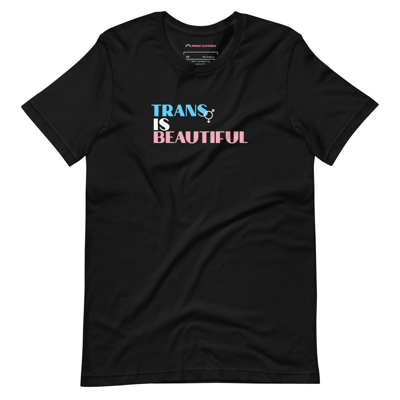 Pride Clothes - Trans Is Beautiful Trans Pride T-Shirt - Black
