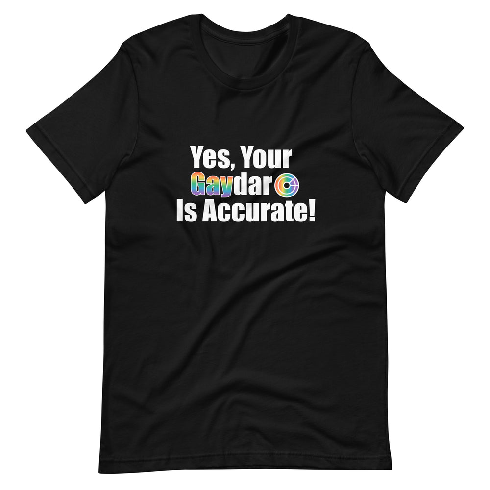 Pride Clothes - Light Every Gaydar Near and Far Gaypride Apparel TShirt - Black