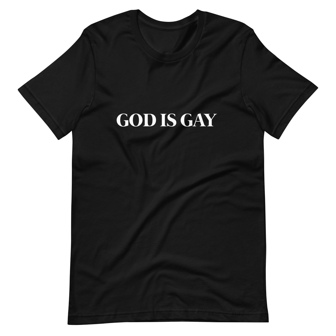 Pride Clothes - God Is Love & God Is Gay Proud Ally T Shirt - Black