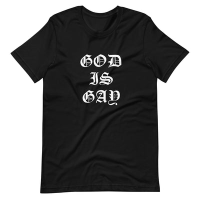 Pride Clothes - Ancient & Powerful Our God Is Gay Pride Merch T-Shirt - Black