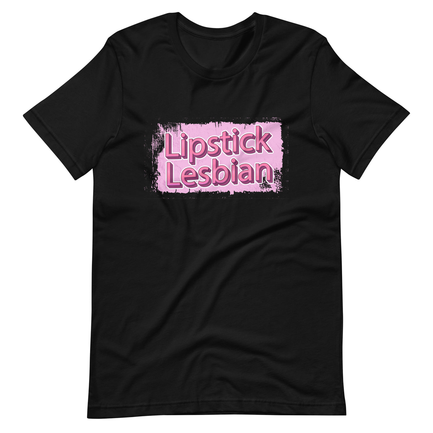 Pride Clothes - Gorgeously Girly & Irresistible Lipstick Lesbian Tshirt - Black