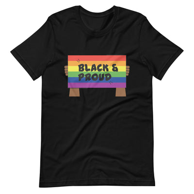 Pride Clothes - Break Down Walls of Oppression Black & Proud T-Shirt - Black