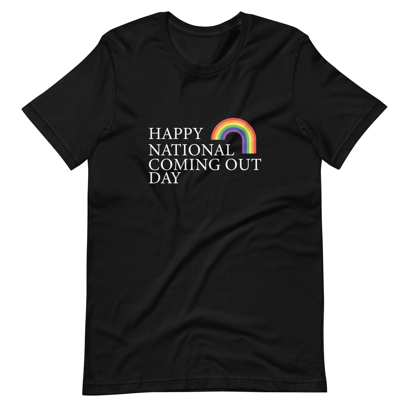 Pride Clothes - Celebrating Love Happy National Coming Out Day Tshirt - Black