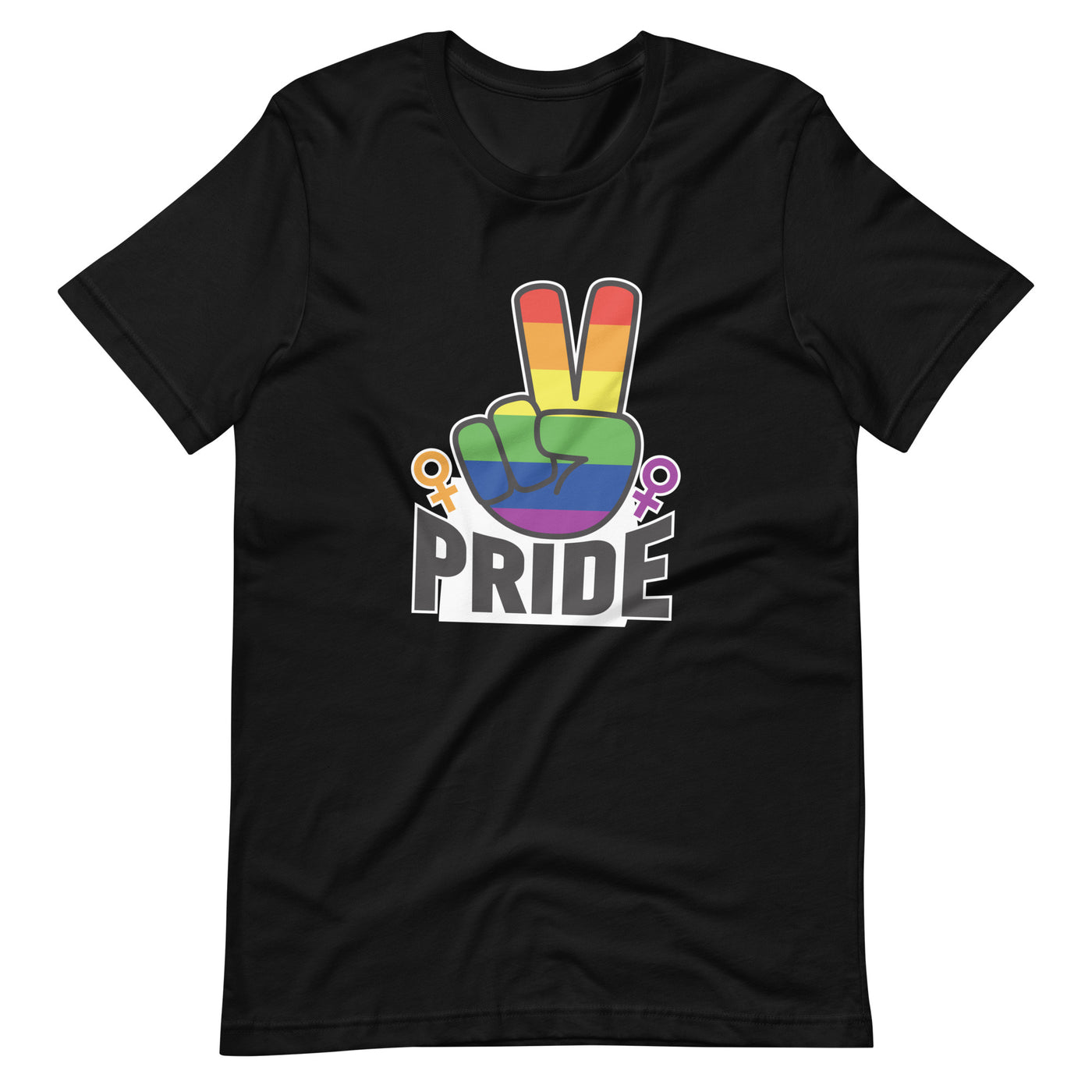 Pride Clothes - Where There Is Love There Is Peace Pride T-Shirt - Black