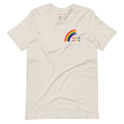 Pride Clothes - Far Beyond Basic Proud to Be Me Rainbow Pride T-Shirt - Heather Dust