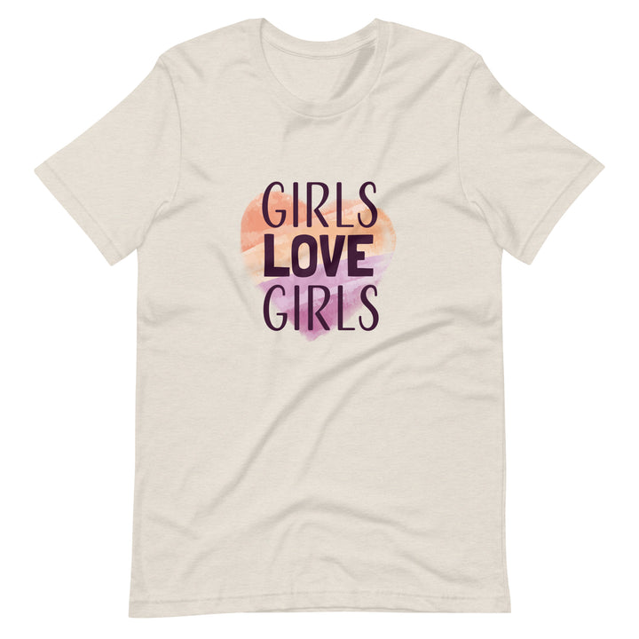Girls Love Girls Lesbian Pride Flag Colors T-Shirt