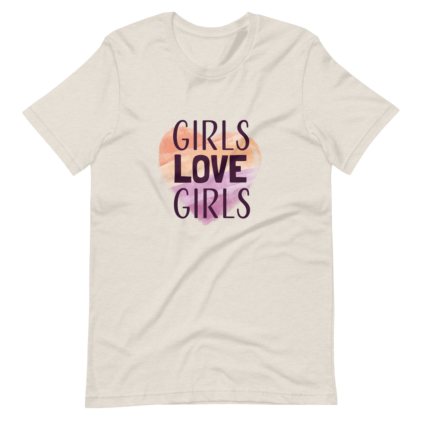 Girls Love Girls Lesbian Pride Flag Colors T-Shirt