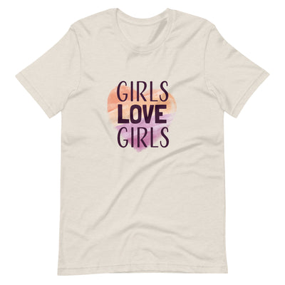 Girls Love Girls Lesbian Pride Flag Colors T-Shirt