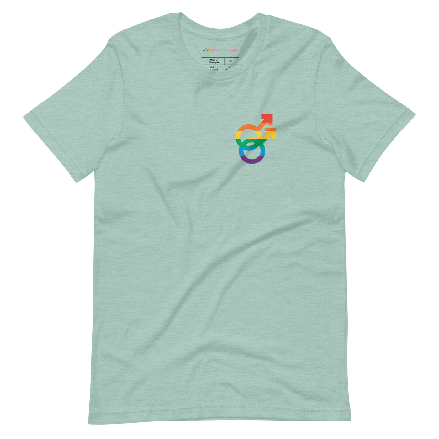 Pride Clothes - Fearlessly Express Your Truth Gay Gender Pride T-Shirt - Heather Prism Dusty Blue