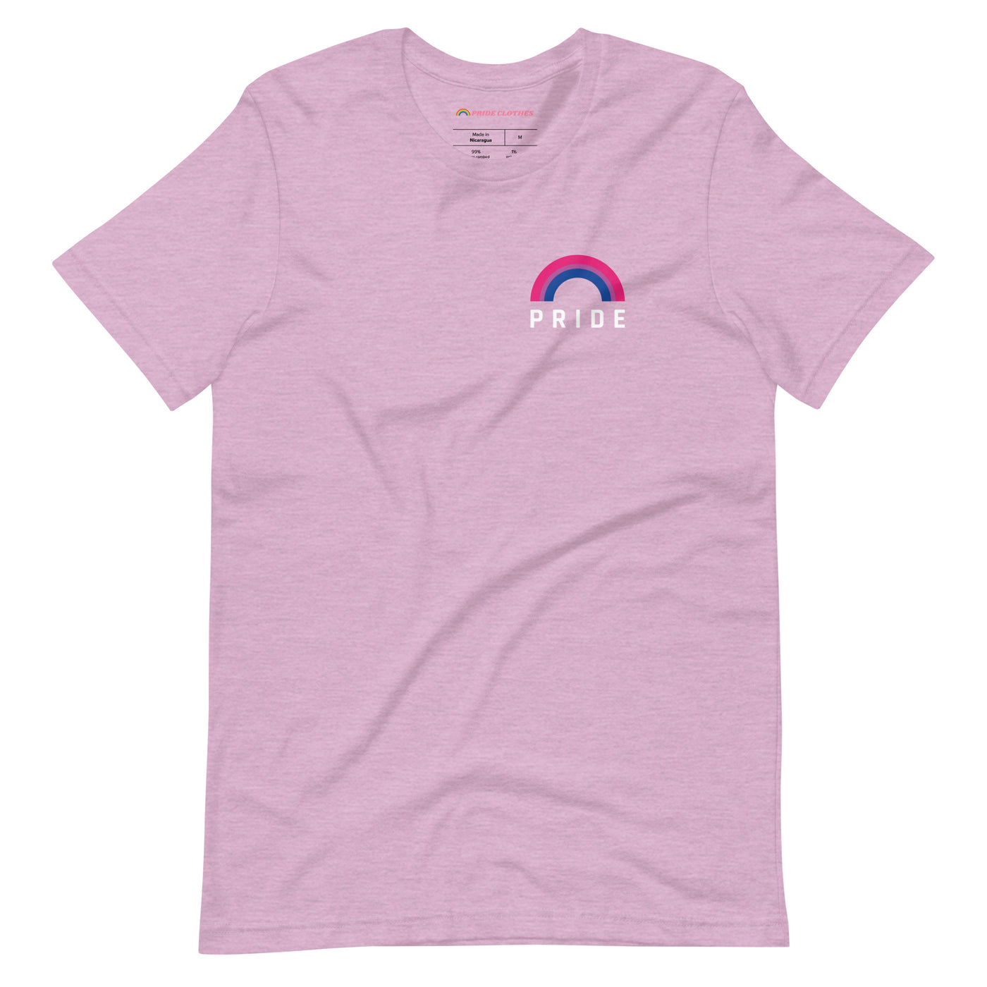 Pride Clothes - I Love Both Bisexual Pride Rainbow TShirt - Heather Prism Lilac