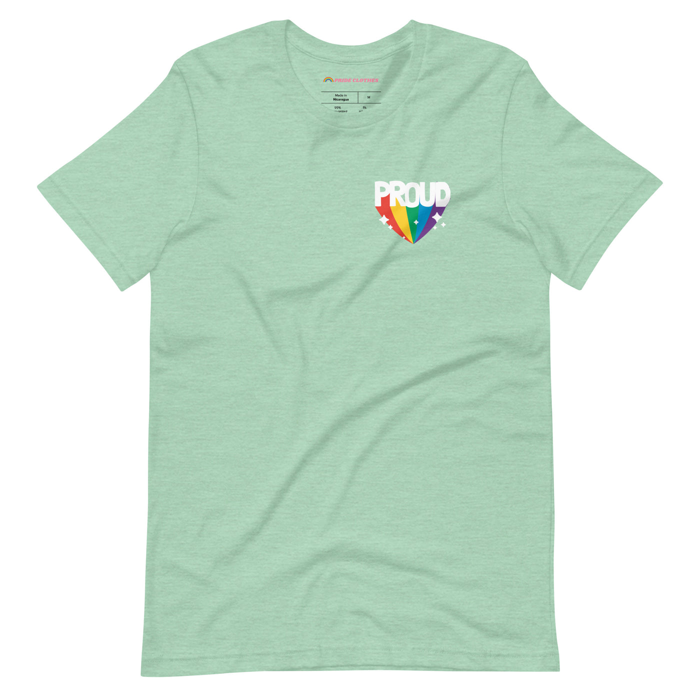 Pride Clothes - Proud of My True Rainbow Colors Gay Pride T-Shirt - Heather Prism Mint