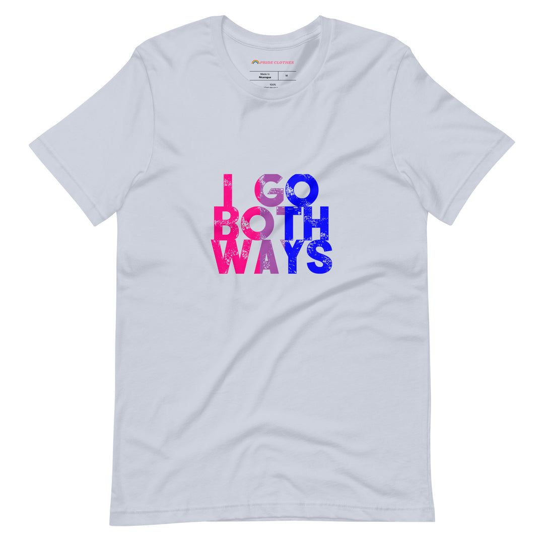 Pride Clothes - Bi the Way I Go Both Ways Bisexual Pride T-Shirt - Light Blue