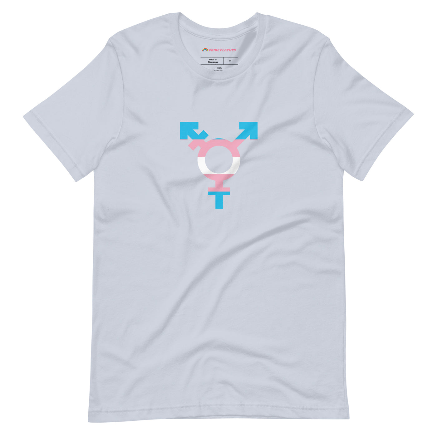Pride Clothes - Authentic and Beautiful Trans Pride Flag Symbol T-Shirt - Light Blue