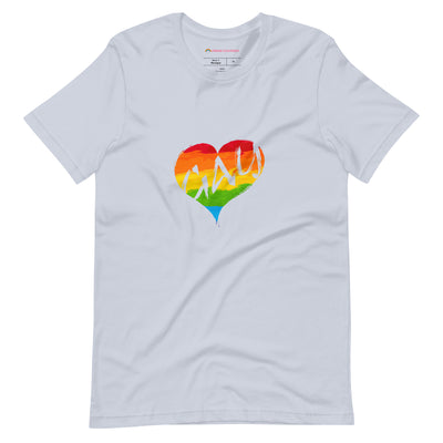 Pride Clothes - My Heart is Full Happy and Gay Rainbow TShirt - Light Blue